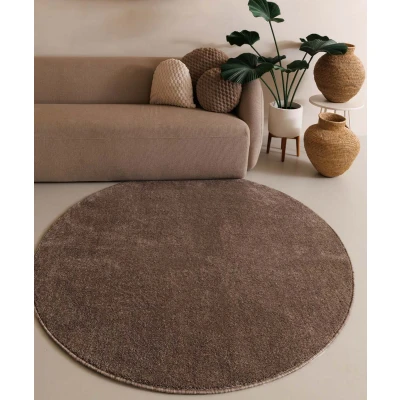 Afbeelding van Rond Vloerkleed Fine Mokka 100 Cm