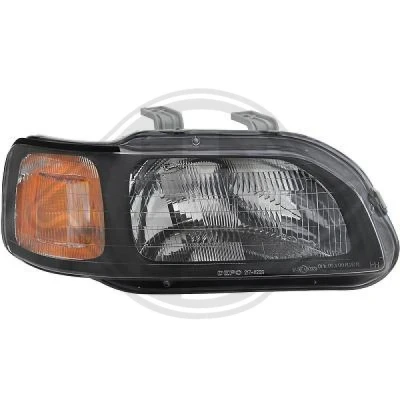 Afbeelding van DIEDERICHS 5206480 Koplampen rechts H4, P21W, W5W Zwart