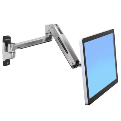 Afbeelding van Ergotron LX HD Zitten &amp; Staan Muurbevestigingsarm (Muur, 46&quot;), Monitorsteun, Zwart, Zilver
