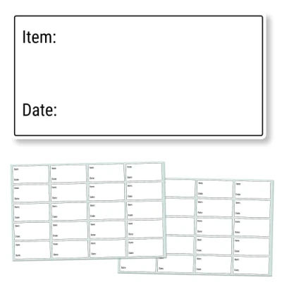 Afbeelding van 500 stuks, etiketten voor het invriezen van levensmiddelen, afneembaar, geen resten, 50 x 25 mm