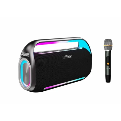 Afbeelding van Swissten Harmony Bluetooth Speaker 200W Karaoke Set Zwart