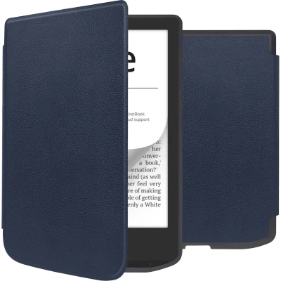 Afbeelding van iMoshion Ereader Cover / Hoesje Geschikt voor Pocketbook Verse Pro Vivlio Light HD Slim Soft Case Sleepcover Bookcase zonder stand Donkerblauw