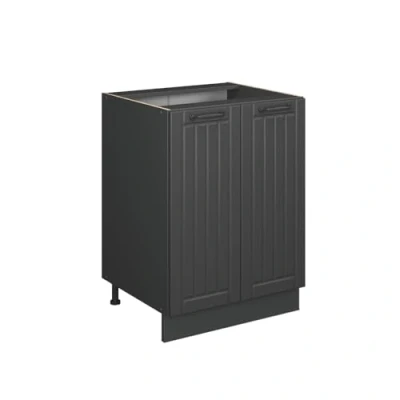 Afbeelding van Vicco Fame Line keukenonderkast donkergrijs 60 cm eiken AP