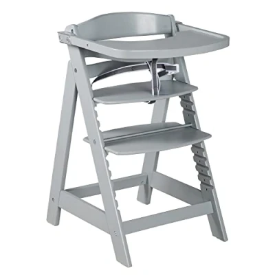 Afbeelding van roba &#039;Sit Up Click &amp; Fun&#039; Houten Kinderstoel Meegroeistoel voor Baby&#039;s en Kinderen Taupe