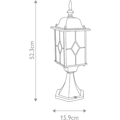 Afbeelding van Klassieke buitenlamp 2082 Wexford Kleur: Zwart Zilver Gevlamd Outlet