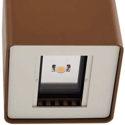 Afbeelding van LED buiten wandlamp Aaron, brons, aluminium, omhoog/omlaag