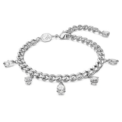 Afbeelding van Swarovski dames Dextera schakelarmband M met kristal in de kleur Zilver