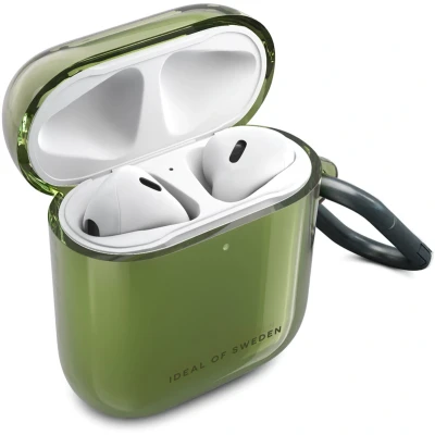 Afbeelding van iDeal of Sweden Hoesje Geschikt voor AirPods 2 / 1 Clear Case groen