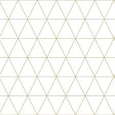 Afbeelding van ESTAhome behang grafische driehoeken wit en goud 139147 0,53 x 10,05 m