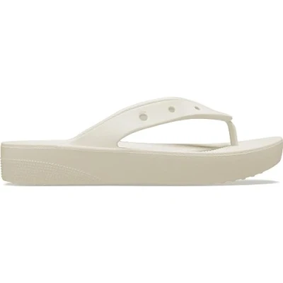 Afbeelding van Crocs Classic Platform FLIP Teenslippers, Dames, Maat: 42/43, Bone Kunststof
