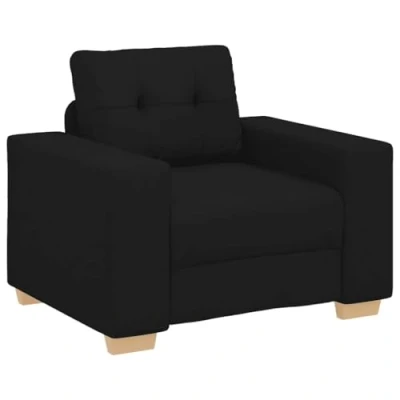 Afbeelding van vidaXL Fauteuil 60 cm stof zwart