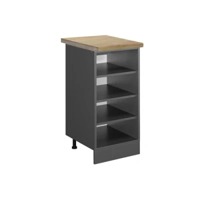 Afbeelding van Vicco Keukenrek R Line, Antraciet/Antraciet, 40 cm , WB Eik