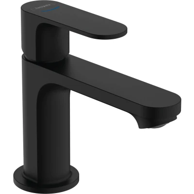Afbeelding van hansgrohe Rebris S ééngreeps toiletkraan 80 voor koud water of vooraf ingestelde temperatuur zonder afvoer mat zwart