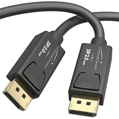 Afbeelding van KabelDirekt 8K DisplayPort kabel 2.0 3m DP met A.I.S. afscherming speciaal voor gaming pc/gaming laptops en hoge resolutie 4K/8K of zeer snel 144Hz, 240Hz 360Hz