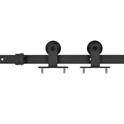 Afbeelding van vidaXL SKIEN Schuifdeurbeslagset 183 cm zwart