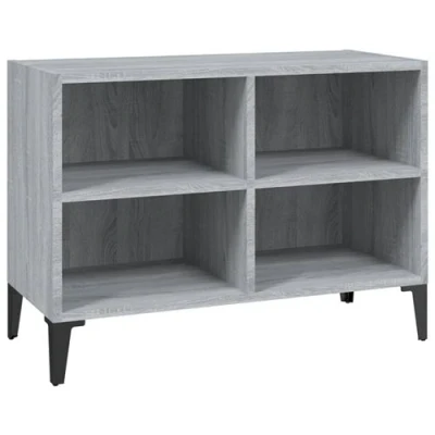Afbeelding van vidaXL Tv meubel met metalen poten 69,5x30x50 cm grijs sonoma eiken