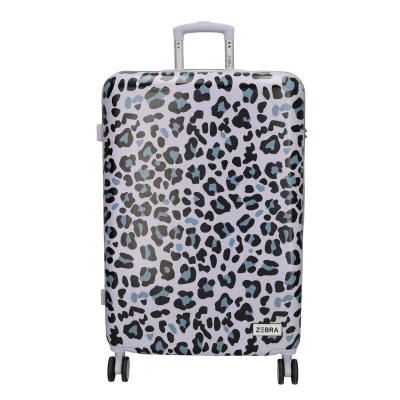 Afbeelding van Zebra Trends Animal Travel Trolley 78 panther lila Harde Koffer