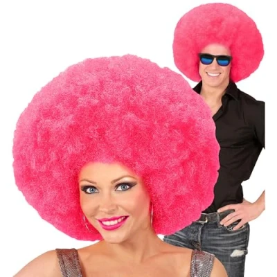 Afbeelding van Mega afro pruik paars