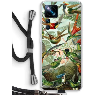 Afbeelding van Case Company® hoesje met Koord geschikt voor Xiaomi 12T Pro Haeckel Trochilidae Telefoonhoesje Zwart Bescherming aan alle Kanten en Over de Schermrand