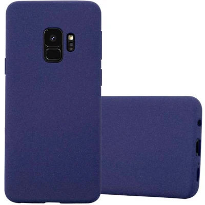 Afbeelding van Cadorabo Hoesje geschikt voor Samsung Galaxy S9 in FROST DONKER BLAUW Beschermhoes gemaakt van flexibel TPU silicone Case Cover