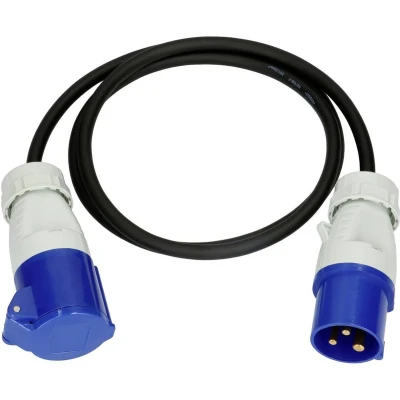 Afbeelding van maxCamp 163894 Stroom Verlengkabel Blauw, Zwart 1.5 m H07RN F 3G 1,5 mm² Oliebestendig, UV bestendig, Zuurbestendig