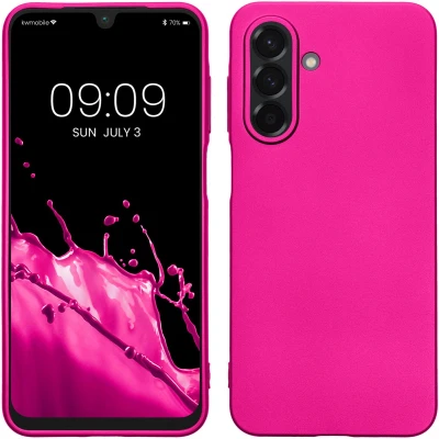 Afbeelding van kwmobile telefoonhoesje geschikt voor Samsung Galaxy A26 5G Hoesje smartphone Back cover in metallic roze