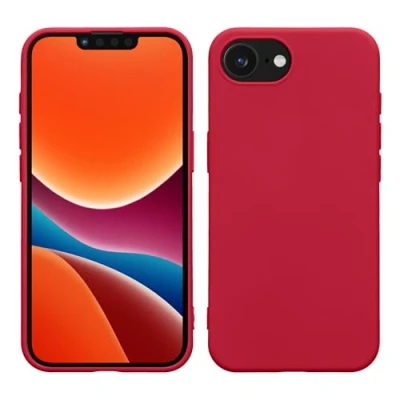 Afbeelding van kwmobile telefoonhoesje geschikt voor Apple iPhone SE 2025 / 4 4. Generation Hoesje smartphone Back cover in granaatappelrood