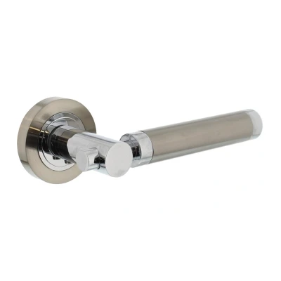 Afbeelding van Intersteel Deurklink chroom / nikkel Birgit Ø52x10 mm