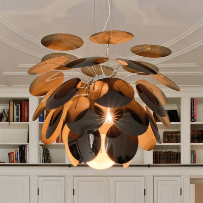 Afbeelding van Marset Discocó hanglamp Ø88 zwart goud met 3m snoer