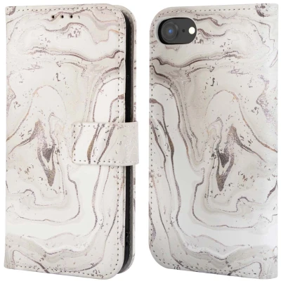 Afbeelding van imoshion Hoesje Geschikt voor iPhone 6 / 6s 7 8 SE (2020) (2022) Design Bookcase smartphone Sandy Marble