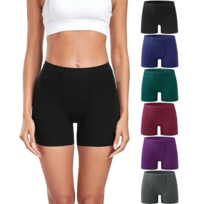 Afbeelding van wirarpa Damesboxershorts van superzacht modal onder een rok, zwart/grijs/blauw/paars/rood/groen