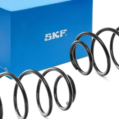 Afbeelding van SKF VKDL 31027 Chassisveer Vooras Schroefveer met constante diameter Wit, Oranje (2x) zonder huls VOLKSWAGEN: Touran I, Passat B6 Variant