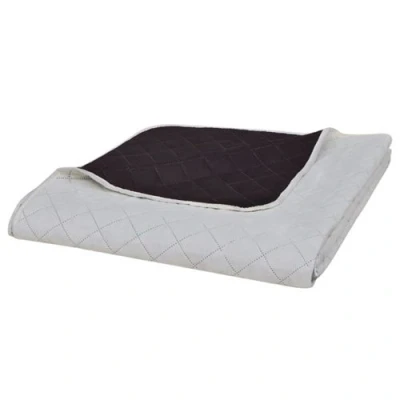 Afbeelding van Bedsprei gewatteerd dubbelzijdig 220x240 cm beige/bruin