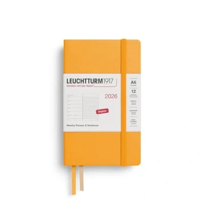 Afbeelding van LEUCHTTURM1917 372666 Rising Sun Agenda semainier et bloc notes 2026 Format A6 en anglais