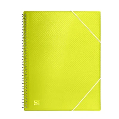 Afbeelding van Oxford, A4 kunststof insteekmap, 30 transparante hoesjes, citroenkleurig