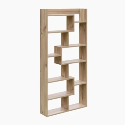 Afbeelding van Boekenkast Stijlvol Eiken Design Ruime 90x182x22cm Afmetingen Duurzaam Melamine Materiaal