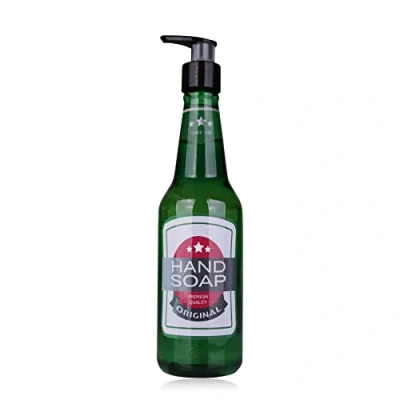 Afbeelding van accentra AC BREW handzeep in fles bierfleslook, 330 ml, pompdispenser, vloeibare zeep, eiken en citrusgeur navulbaar