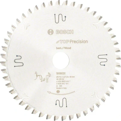 Image de BOSCH 2608642101 lame de scie circulaire Top Precision Best for Wood, 216 x 30 2.3 mm, 48T