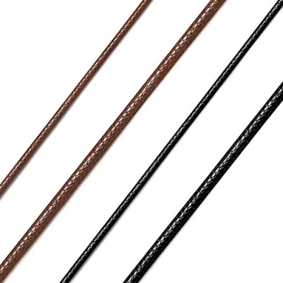 Afbeelding van Richsteel Gevlochten kunstlederen ketting voor mannen en vrouwen 2mm/3mm koord hanger 40/46/50/56/61/66/71/76 cm Sieraden met voornaam, unisex