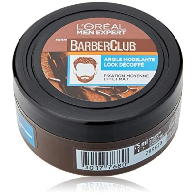 Afbeelding van L&#039;Oréal Men Expert BarberClub modelleerklei rommelige look medium fixatie en mat effect 75 ml