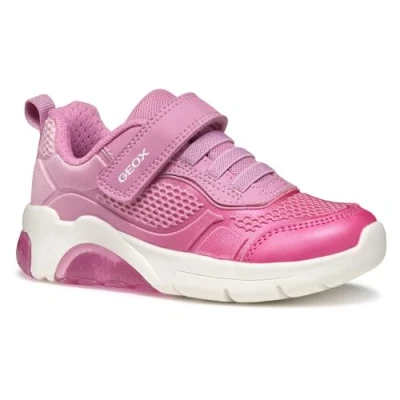 Afbeelding van Geox Light UP J Fadinlight GIRL Sneakers laag voor kinderen, Maat: 26, Pink/fuchsia Kunststof/ textiel