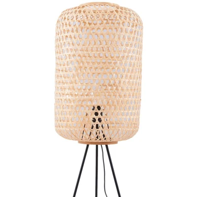 Afbeelding van Lucande vloerlamp Jorick, bamboe, driepoot, hoogte 166 cm