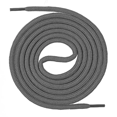 Afbeelding van Mount Swiss Ronde premium veters voor werkschoenen, wandelschoenen en trekkingschoenen polyester ø 4,5 mm zeer scheurvast kleur: grijs, lengte: 130 cm.