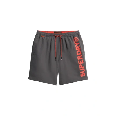 Afbeelding van Superdry Graphicinch Zwemshorts, Heren, Maat: Medium, Charcoal