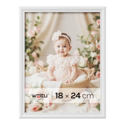 Afbeelding van WOLTU Fotolijst 22,9 x 17,8 cm, wit, vrijstaand, met glasplaat