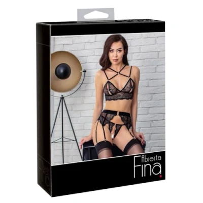 Afbeelding van Abierta Fina bh set zwart xl