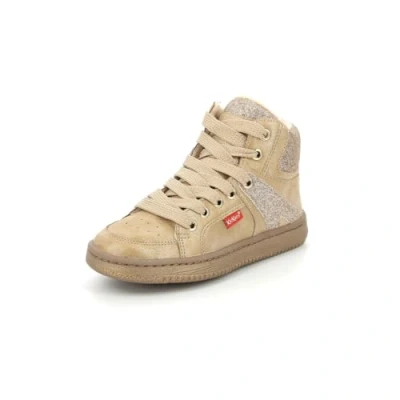 Afbeelding van Kickers Lowell Sneakers hoog voor kinderen, Maat: 27, Champagne Hoogwaardig imitatieleer
