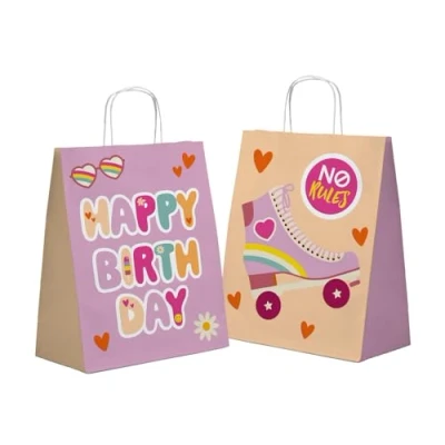 Afbeelding van Folat Cadeautasje happy birthday boho girlz 6 stuks