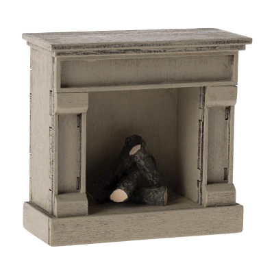 Afbeelding van Maileg poppenhuis open haard off white