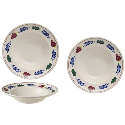 Afbeelding van Diep Bord Boerenbont diameter 28cm set van 4 stuks